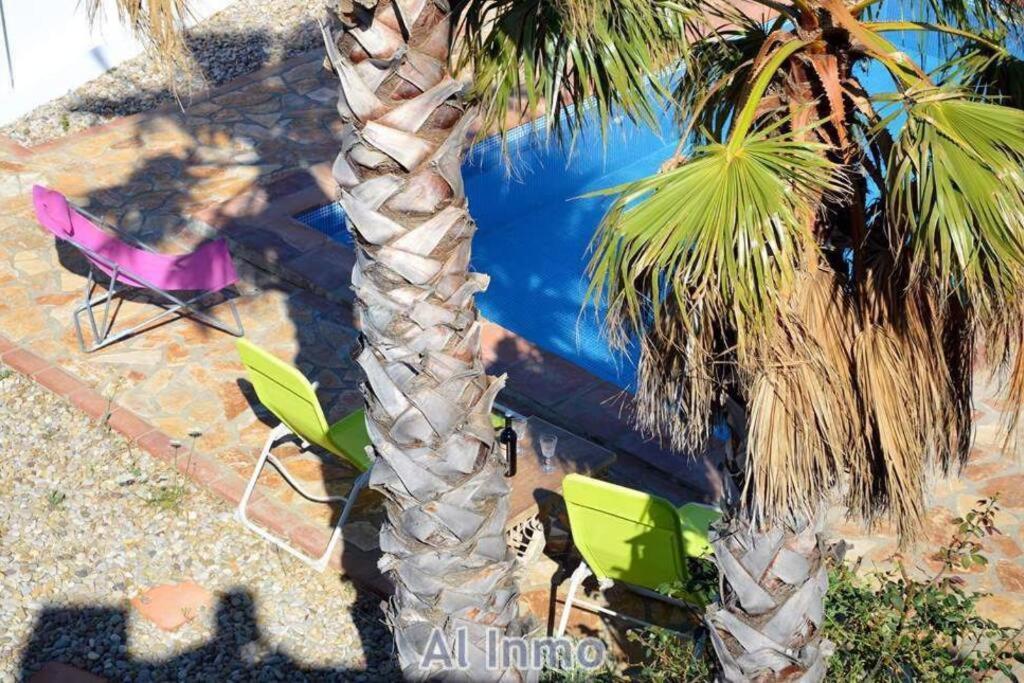 Las Palmeras - Ein Stueck Vom Paradies - Behagliches Haus Mit Pool Algodonales Luaran gambar